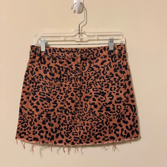 NWOT Free People zip it up printed mini skirt - Cheetah - Size 27 - Picture 5 of 7